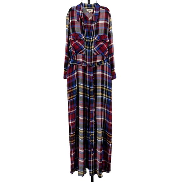 L'AGENCE Dresses & Skirts - L'agence Chic Multi Scarf Plaid Cameron Shirtdress Size S